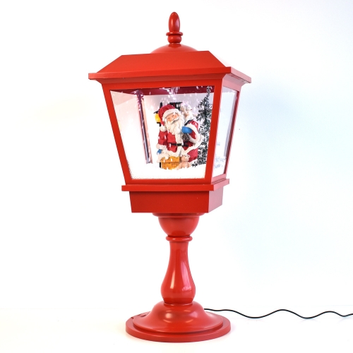 Christmas Lantern on Pedestal Animated 64cm Ea LIMITED STOCK