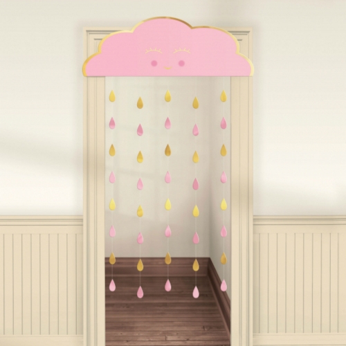 Oh Baby Pink Door Curtain 98cm x 1.92m Ea LIMITED STOCK