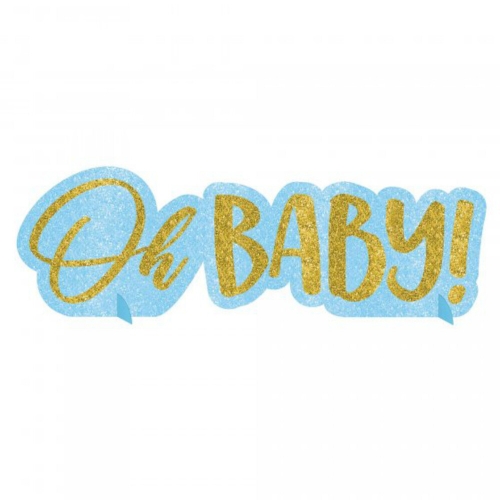 Oh Baby Blue Centerpiece 11cm x 35cm Ea LIMITED STOCK