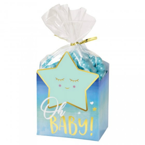 Oh Baby Blue Favor Box Kit Pk 8
