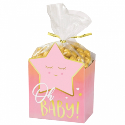 Oh Baby Pink Favor Box Kit Pk 8