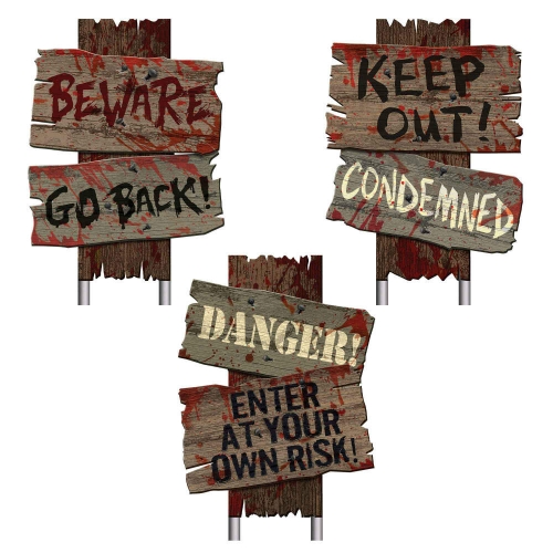 Cemetery Signs 22cm x 30cm Pk 3 LIMITED STOCK