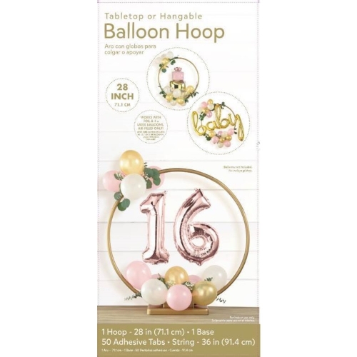 Balloon Hoop Centerpiece Gold 71cm Ea