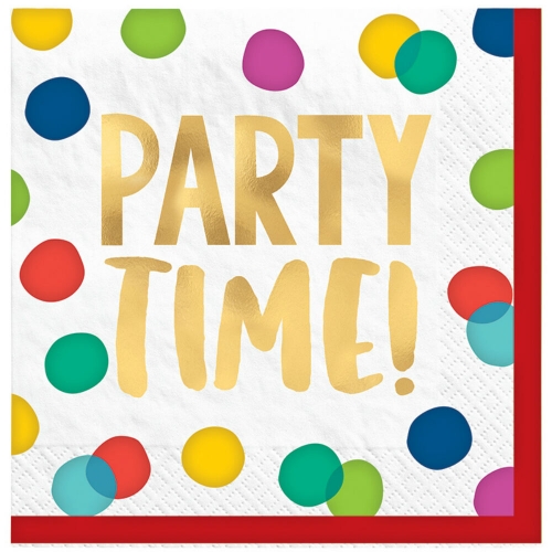 Happy Dots Party Time Lunch Napkin Pk 16