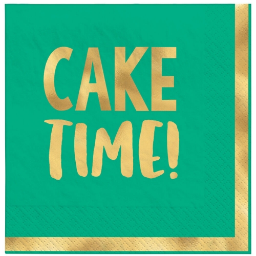 Happy Dots Cake Time Beverage Napkin Pk 16