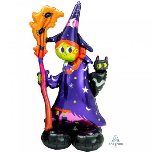 Balloon Foil AirLoonz Halloween Witch 1.39m Ea