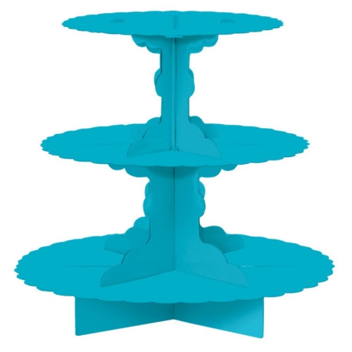 Cup Cake Stand Caribbean Blue 3 Tier 30cm Ea