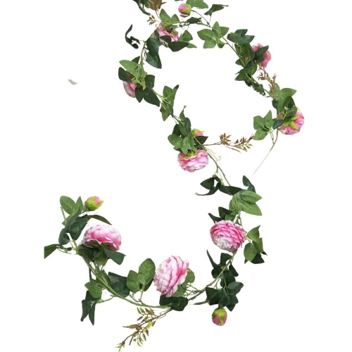 Peony Rose Garland with Pink Flowers 1.8m Ea