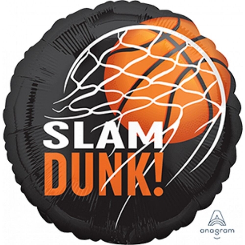 Balloon Foil 45cm Basketball Slam Dunk Ea