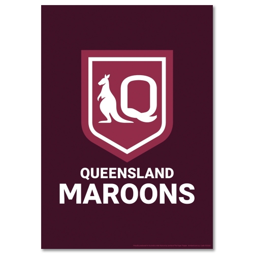 QLD Maroons Team Poster Ea
