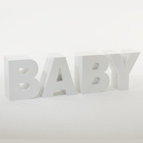 Letter Table BABY White 75cm HIRE