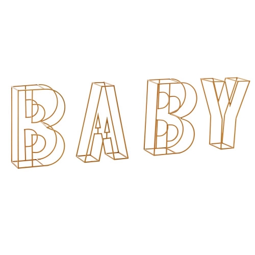 Frame Letters BABY Gold 90cm HIRE
