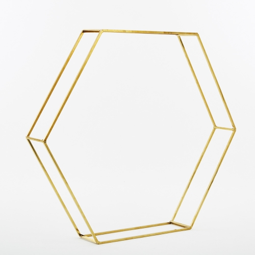 Backdrop Hexagon Metal Gold 2m HIRE