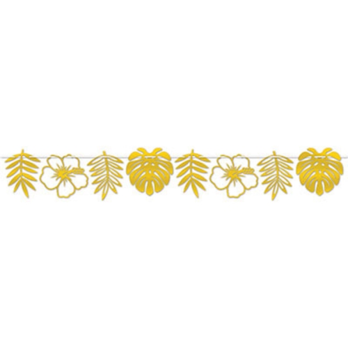Banner Tropical Floral Gold Foil 20m ea