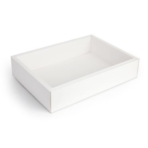 Cookie Box & Lid White 25.5cm x 17.5cm x 5.5cm Ea