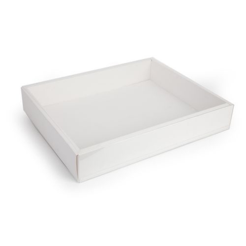 Cookie Box & Lid White 32cm x 25cm x 5.5cm Ea
