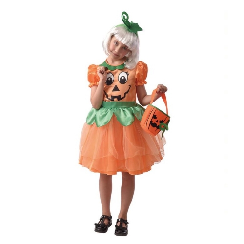 Costume Pumpkin Girl Child Small Ea