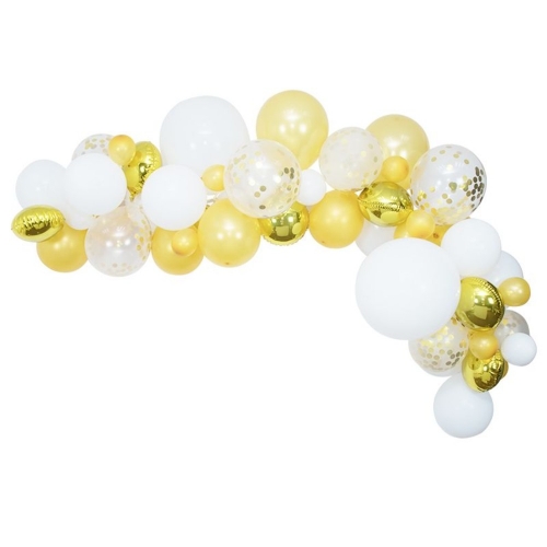 Balloon Garland DIY Gold & White 4m Ea