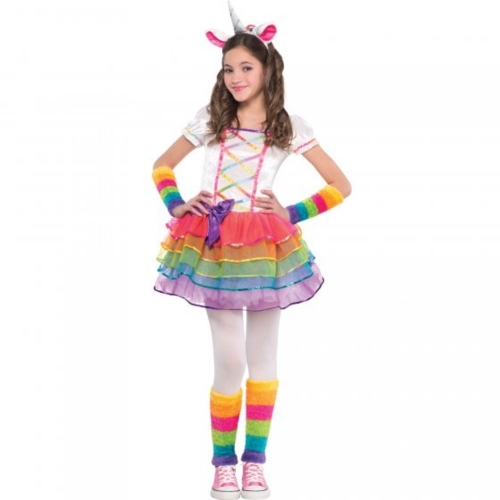 Costume Rainbow Unicorn Child Large Ea