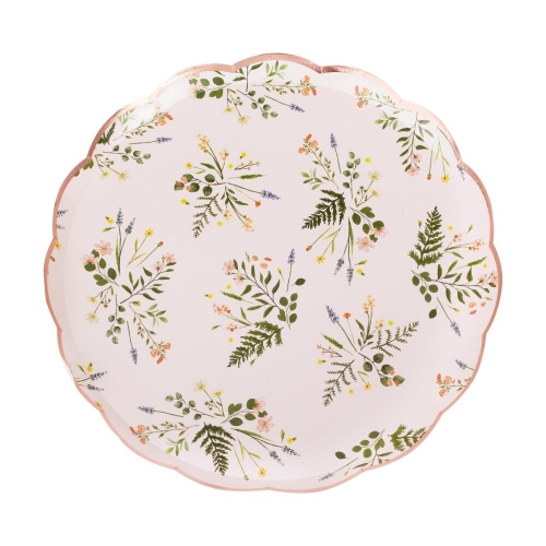 Let's Par Tea Floral Plate 21.5cm Pk 8