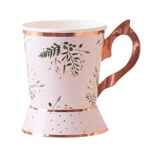 Let's Par Tea Floral Tea Cup 266ml Pk 8