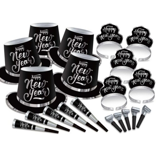 New Year Kit Simply Black & Silver for 20 Ea