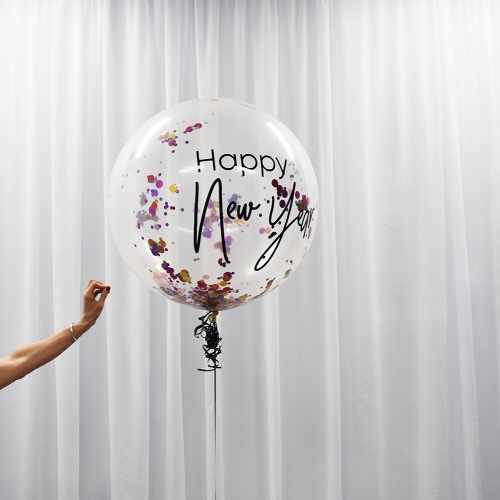 Personalised Confetti Balloon Jumbo with Helium Ea
