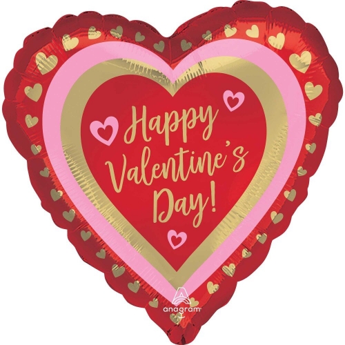 Balloon Foil 45cm Happy Valentine's Day Hearts Ea