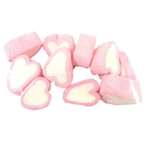 Candy Marshmallow Heart Pink 200g