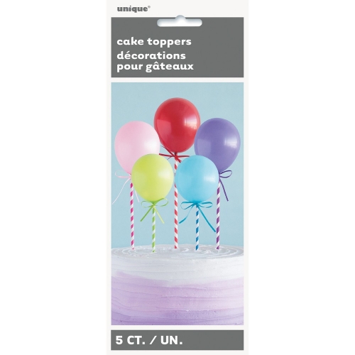 Cake Topper Mini Balloons 12.7cm Pk 5