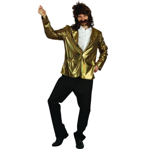 Costume Disco Gold Jacket Adult Standard Ea