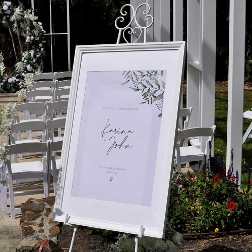 Personalised Poster in a Frame with Easel 50cm x 70cm HIRE Ea