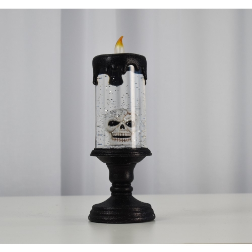 Halloween Candle Lantern with Skull Animated 28.5cm Ea