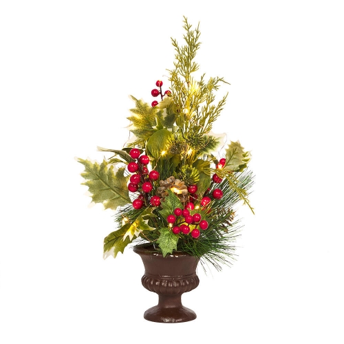 Christmas Merry Berry Tree with LED 40cm Ea