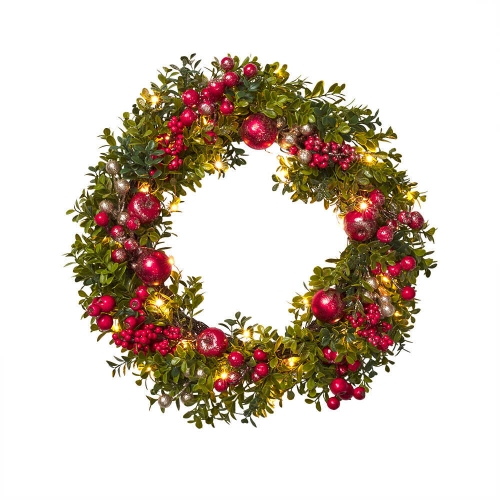 Christmas De -Lucious Wreath with LED 60cm Ea