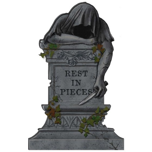 Tombstone Rest In Pieces 55cm Ea