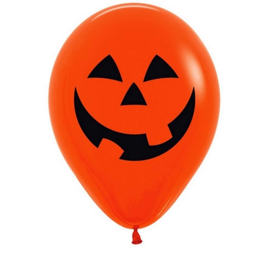 Balloon Latex 28cm Halloween Pumpkin pk 12