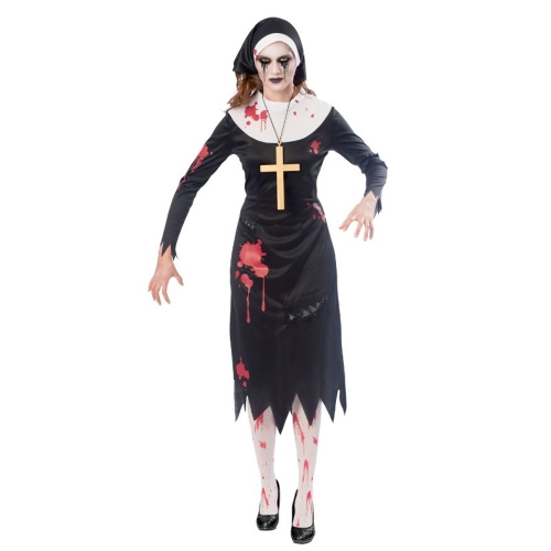 Costume Nun Zombie Adult Small Ea