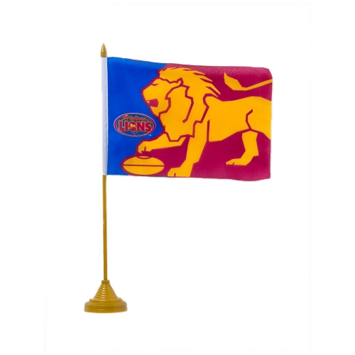 Brisbane Lions Flag Desk Ea COLLECTORS EDITION