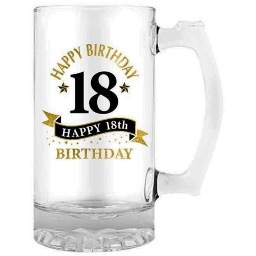 Beer Stein 18th Birthday 490ml Ea