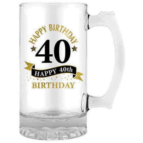 Beer Stein 40th Birthday 490ml Ea