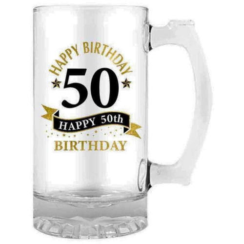 Beer Stein 50th Birthday 490ml Ea