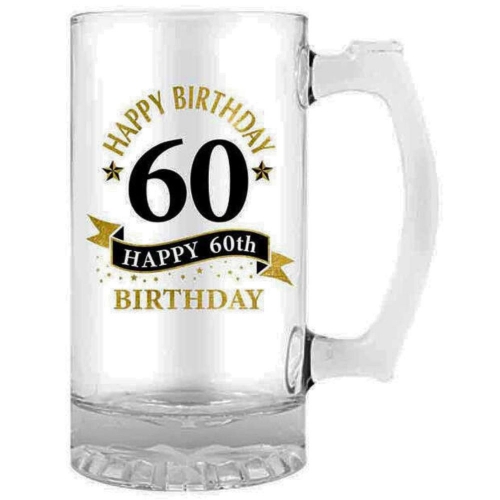 Beer Stein 60th Birthday 490ml Ea