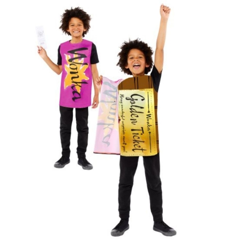 Costume Golden Ticket Wonka Bar Child Medium/Large Ea