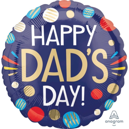 Balloon Foil 45cm Happy Dad's Day Ea