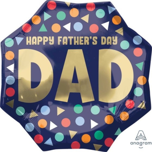 Balloon Foil SuperShape Happy Father's Day Dad 55cm Ea