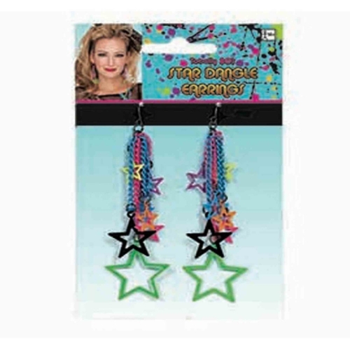Earrings Star Dangle Pk 2