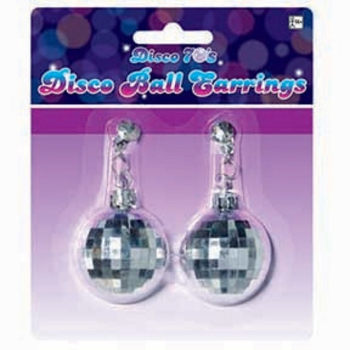 Earrings Disco Ball Pk 2