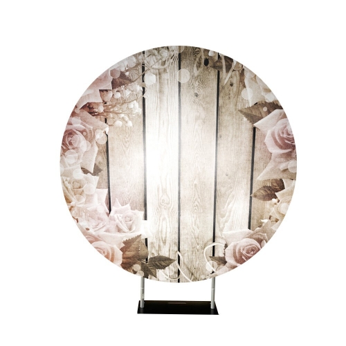 Lombard Vivid Round Backdrop Rustic Rose 2m HIRE