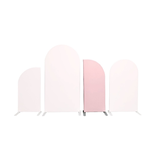 Backdrop Arch Wing Frame Medium & Cover Light Pink 75cm x 1.8m HIRE
